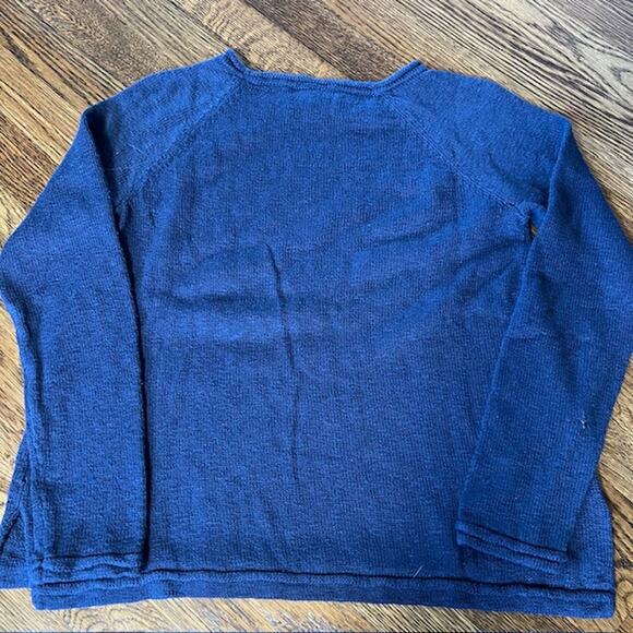 Lilly Pulitzer Danette Round Neck Sweater Beach Please Womens S True Navy - Picture 2 of 10